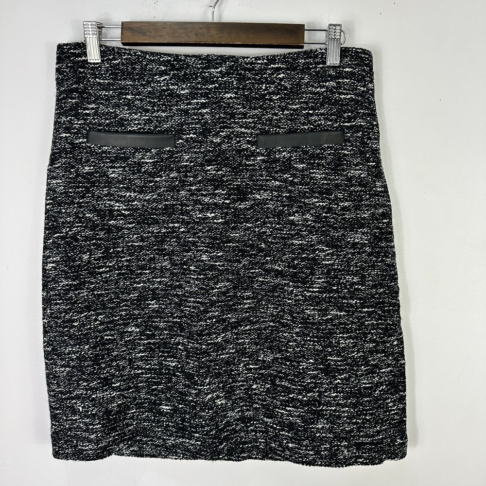 Talbots Black Boucle Tweed Pencil‎ Skirt Womens 6 Office Career Quiet Luxury